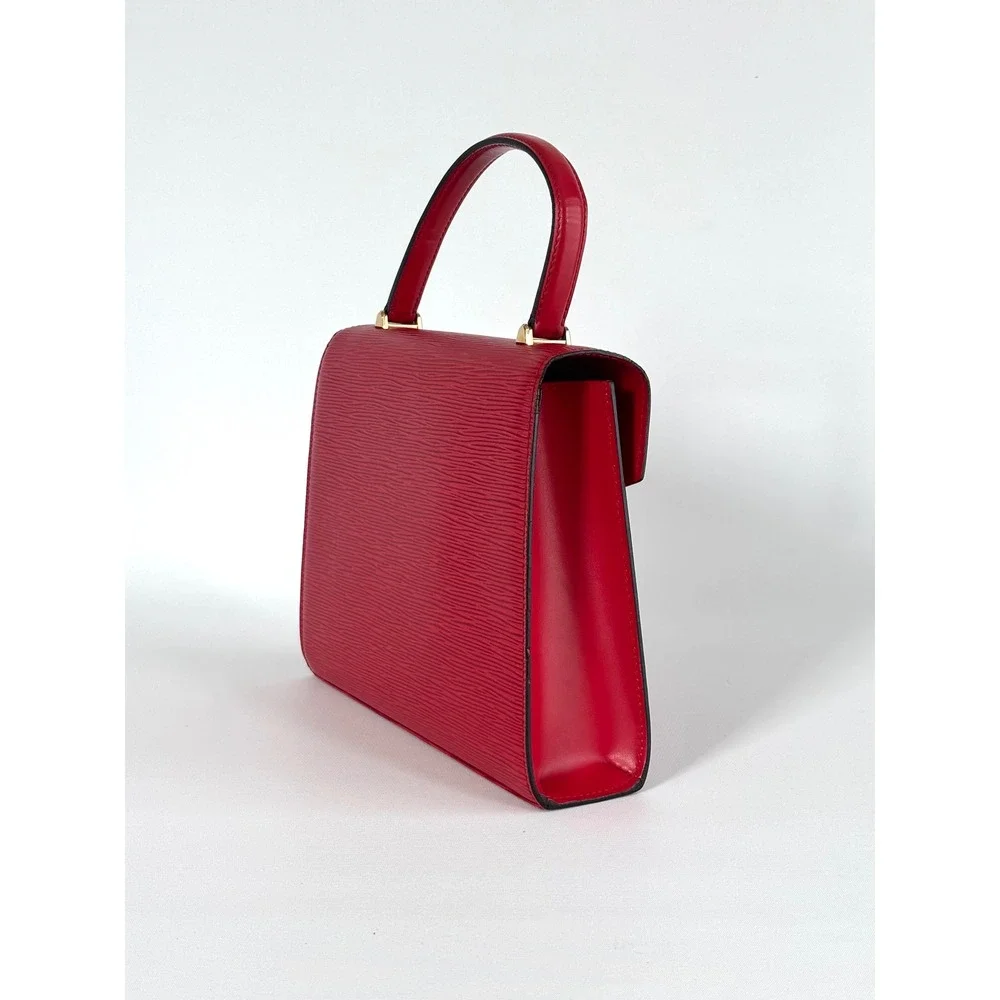 Louis Vuitton Malesherbes Red Epi Leather Top Handle Gold Hardware, Vintage